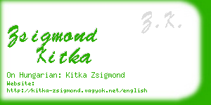 zsigmond kitka business card